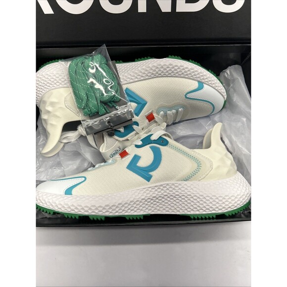 GFORE MG4x2 Knit Cross Trainer Golf Shoe White/Aqua/Green Women 9.5 NEW - Picture 8 of 9